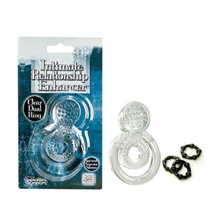 Dr. Joel Kaplan Clear Dual Cock Ring by California Exotics - - 2