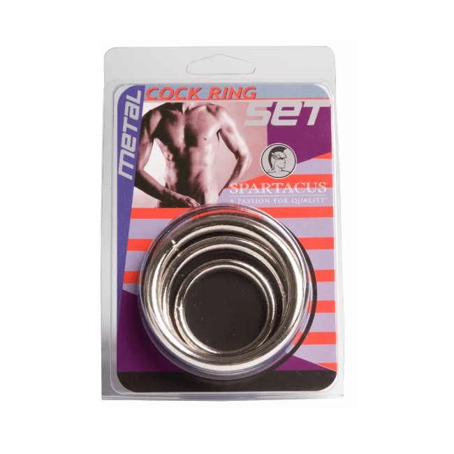 Spartacus Nickel Plated Metal Cock Ring Set (3 Pack)