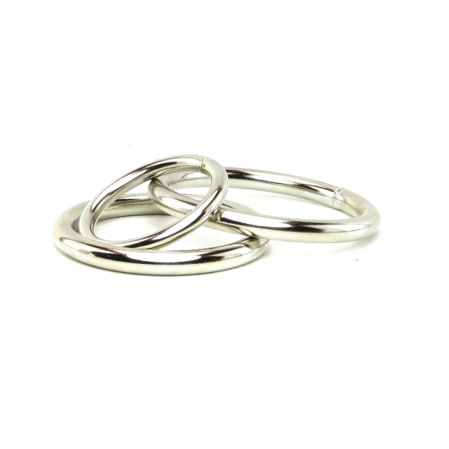 Spartacus Nickel Plated Metal Cock Ring Set (3 Pack)