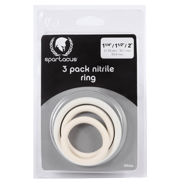 Spartacus Skin Safe Nitrile Cock Ring Set (3 Pack)