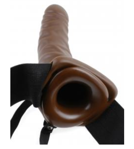 Fetish Fantasy Series 8" Vibrating Hollow Strap On