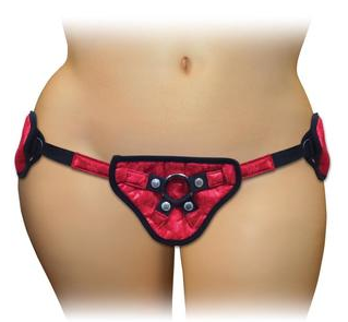 Plus Size Lace w/Satin Strap On Harness