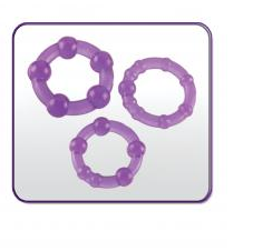 Mega Stretch Beaded Cock Ring Set