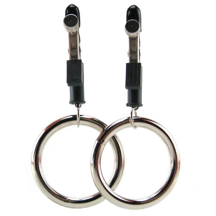 Nipple Clamps With Large Metal Ring by Spartacus by Spartacus - - 2
