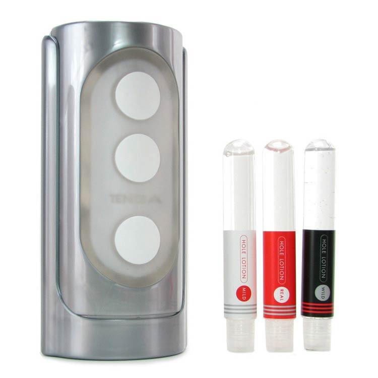 TENGA Silver Flip Hole Male Masturbator by Tenga - - 2