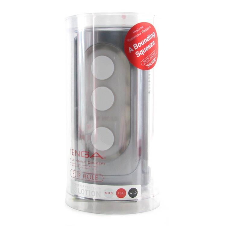 TENGA Silver Flip Hole Male Masturbator by Tenga - - 1