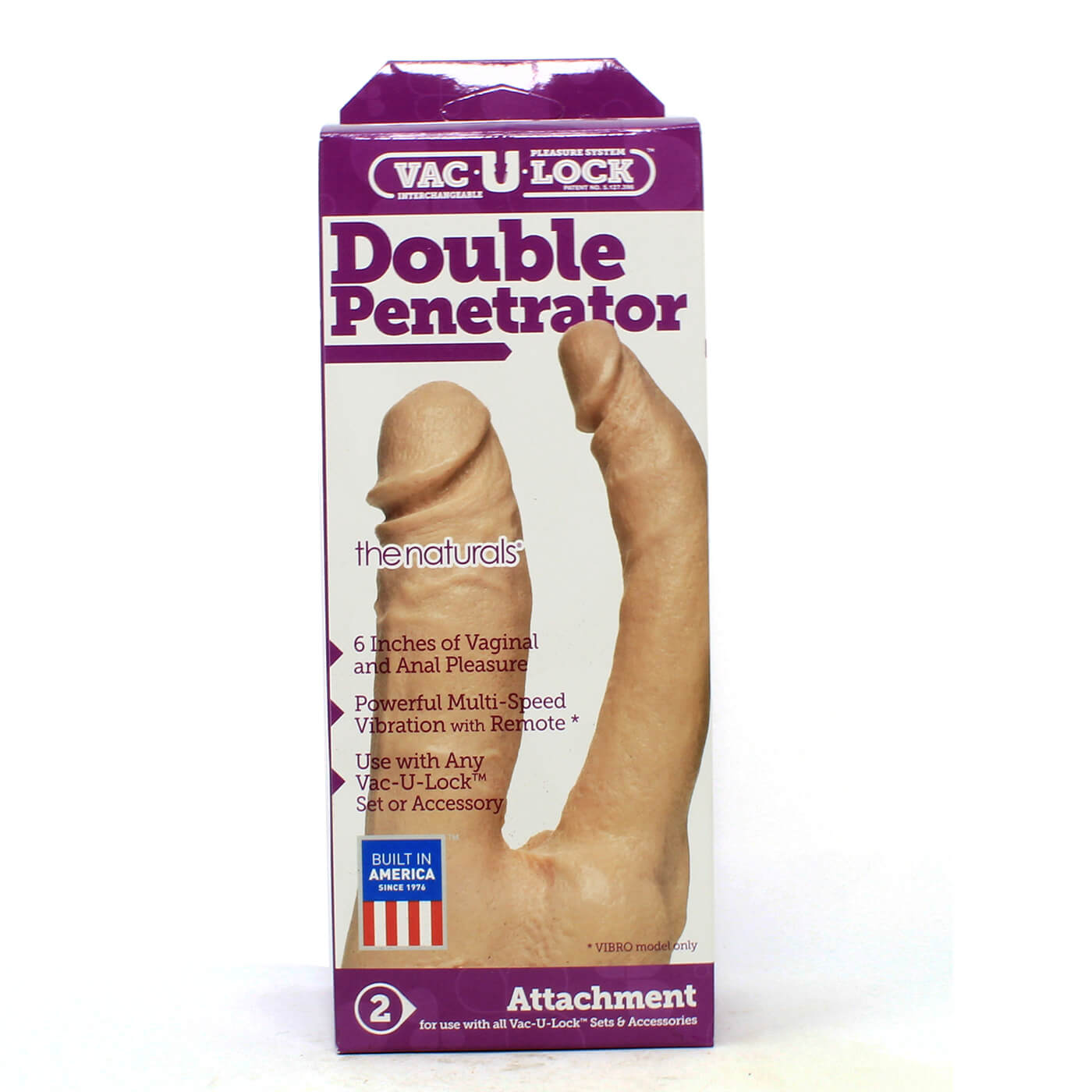 Doc Johnson Vac-U-Lock Double Penetrator 6 Inch Strap On Dildo