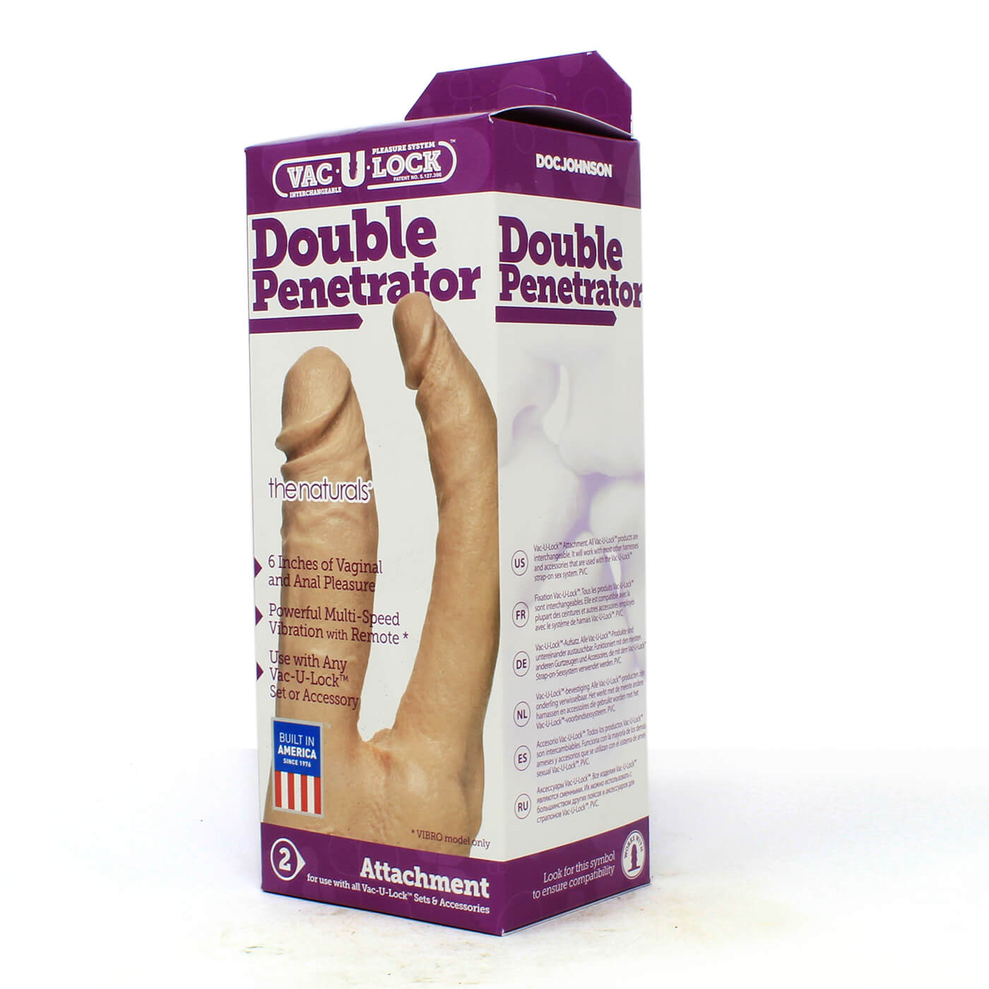 Doc Johnson Vac-U-Lock Double Penetrator 6 Inch Strap On Dildo