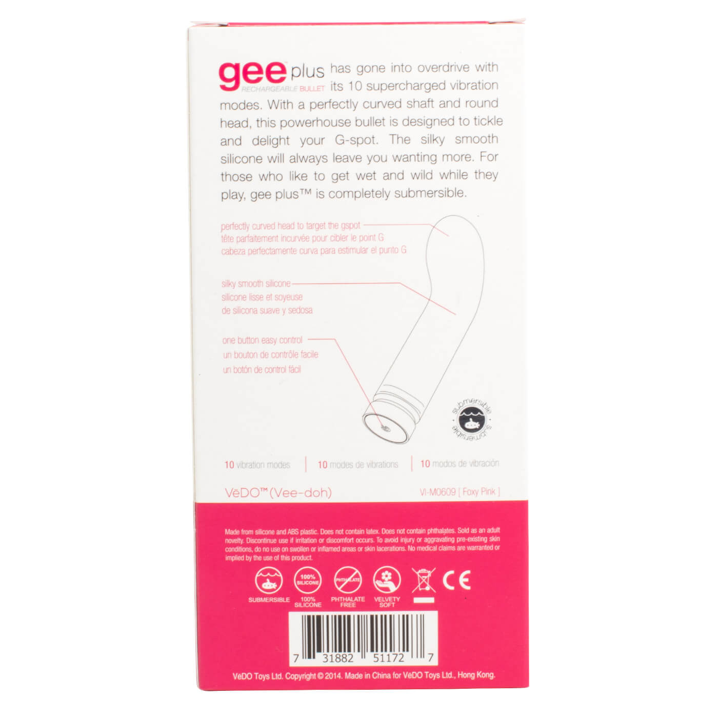 Vedo GEE Plus 10 Function Extra Quiet G-Spot Vibrator