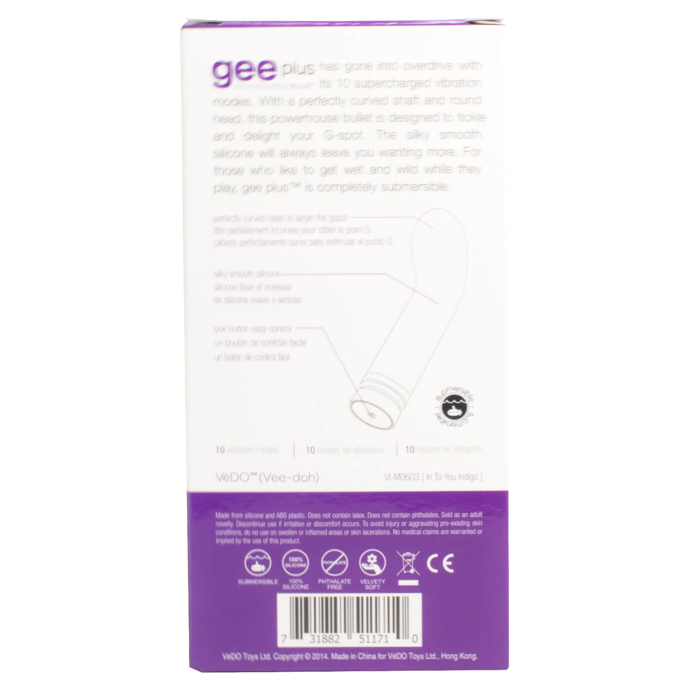 Vedo GEE Plus 10 Function Extra Quiet G-Spot Vibrator
