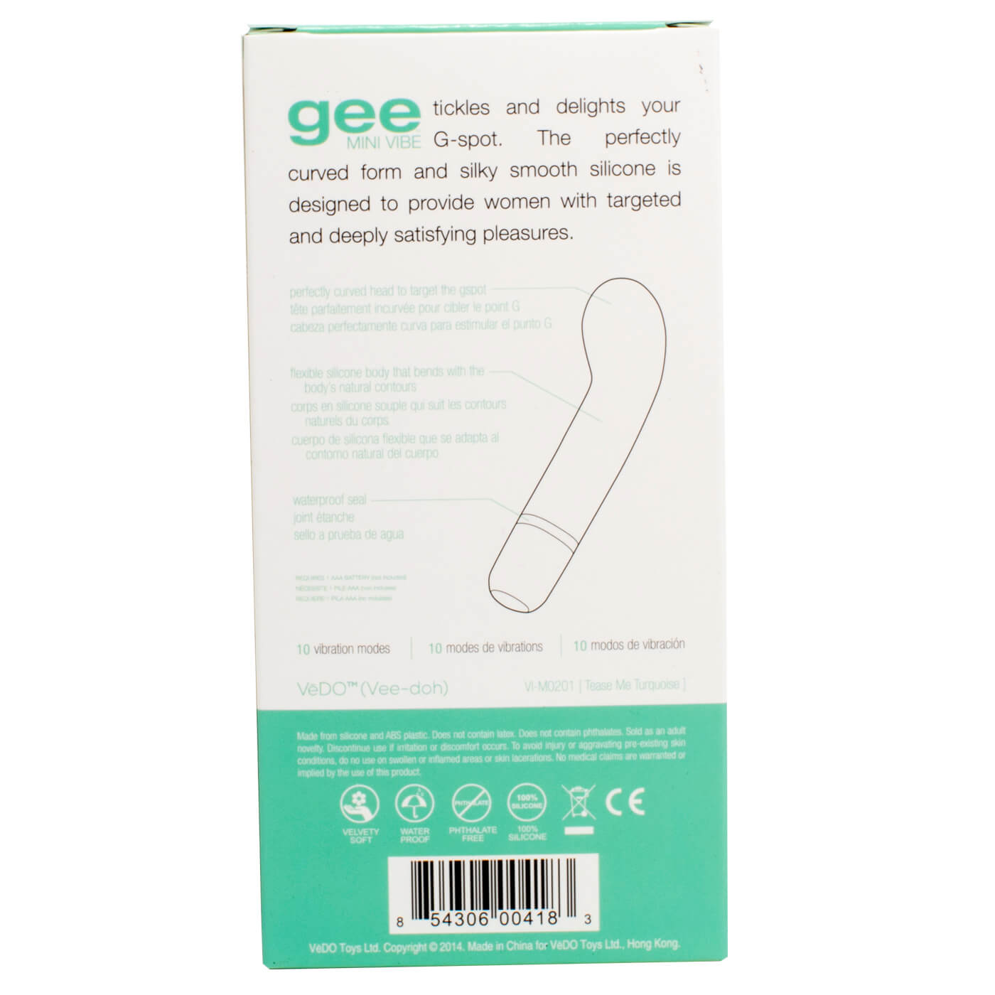 Vedo Gee Mini Extra Quiet 10 Function G-Spot Vibrator