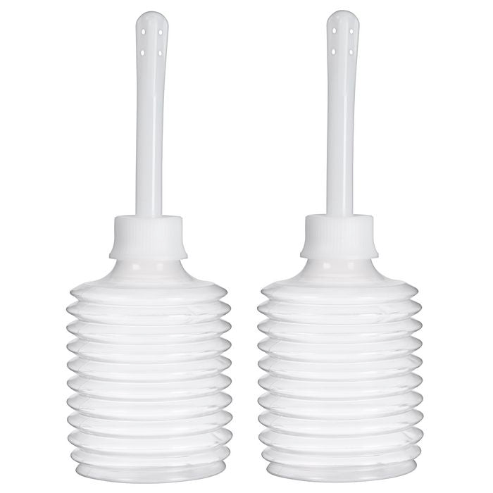 Fresh Plus EZ Squeeze Bulb Disposable Portable Anal Cleanser 2-Pack Set