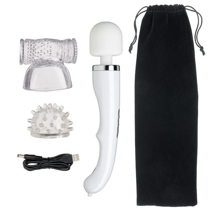Powerful 30 Function Rechargeable Vibrating Wand + Kit
