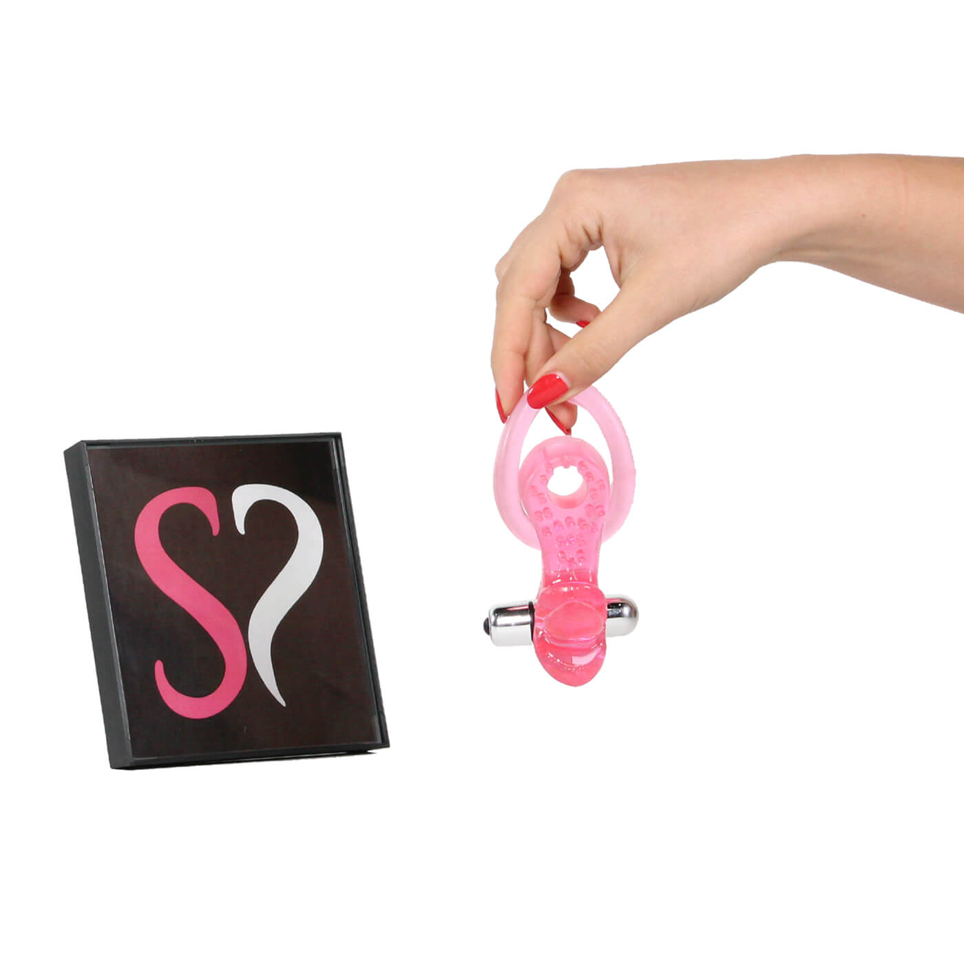 Simpli Pleasure Clit Licking Vibrating Double Cock Ring