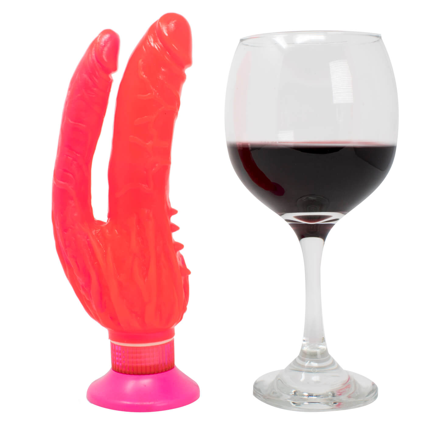 Wall Bangers Waterproof Double Penetrator Suction Cup Vibrator