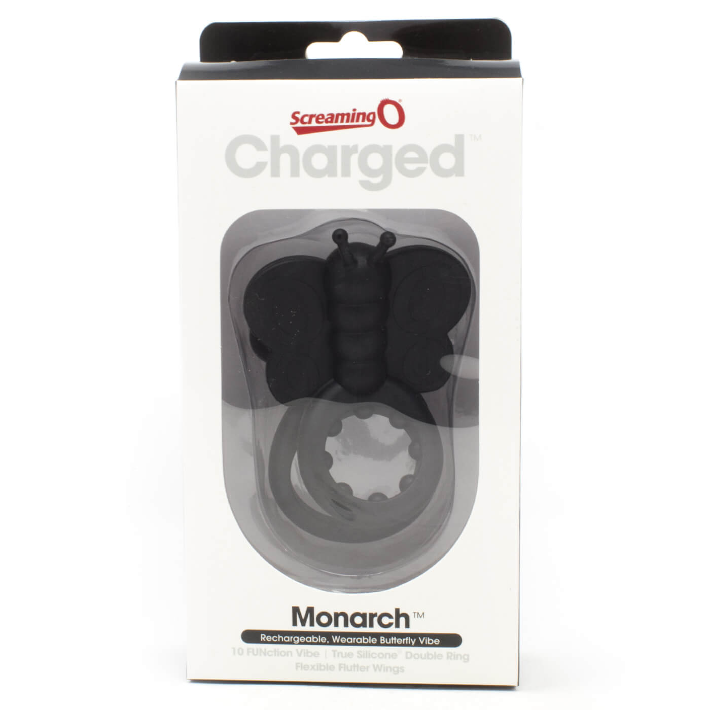 Charged Monarch Butterfly 10 Functions USB Rechargeable Powerful Vibrating Cock Ring