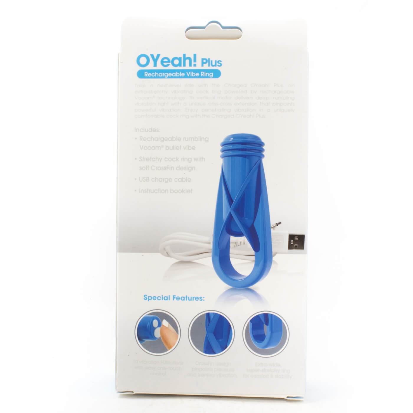 Charged Oyeah! Plus Ring 10 Function Rechargeable Vibrating Cock Ring