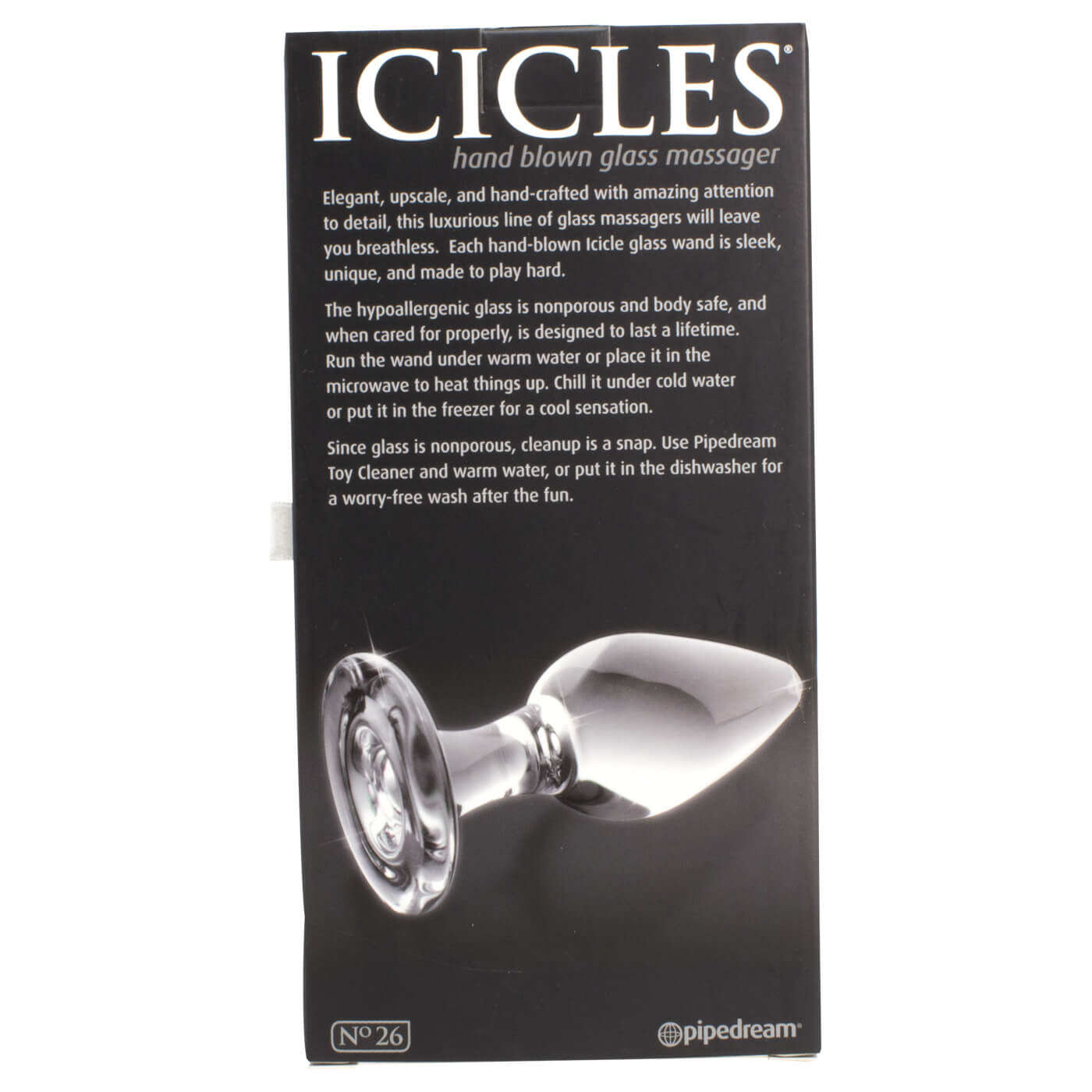 Icicles No 26 Hand-Blown Glass Anal Plug
