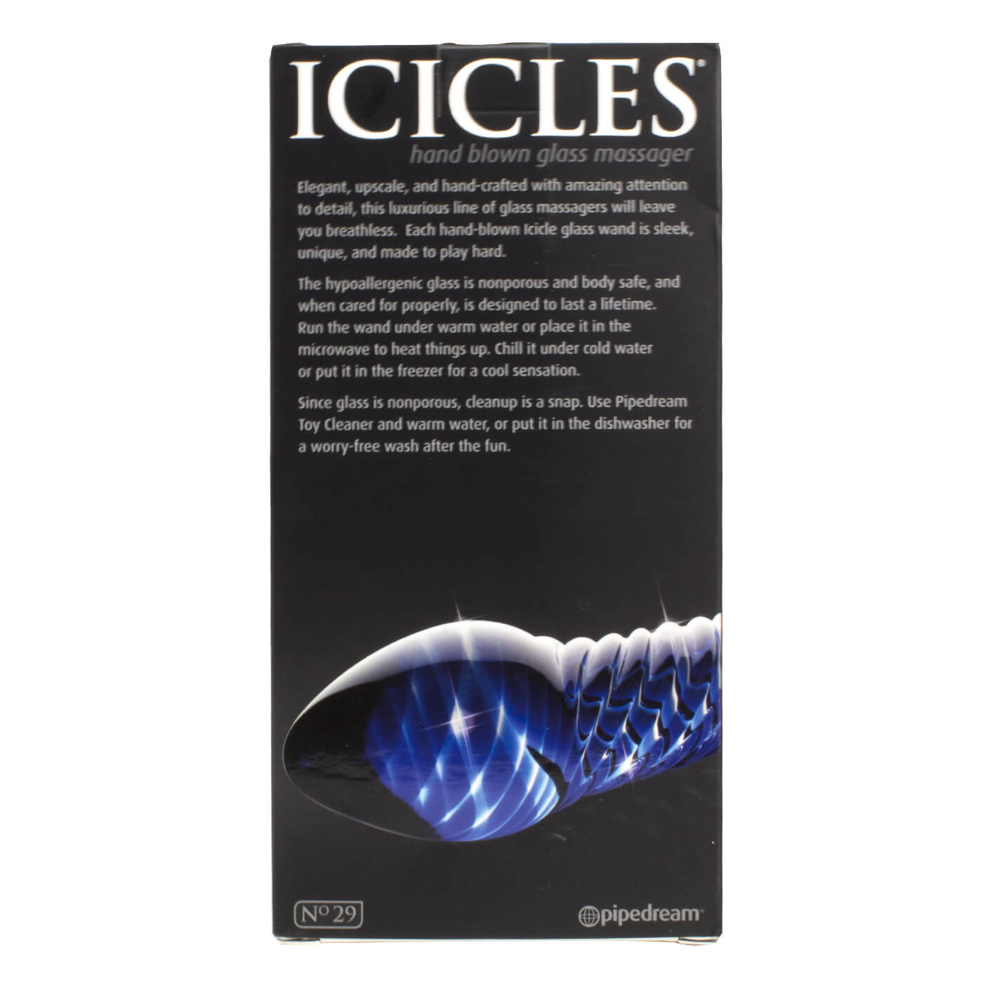 Icicles No. 29 Glass Dildo in Blue