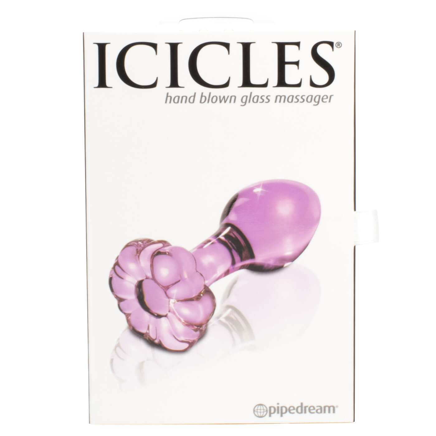 Pipedream Temperature Sensitive Icicles Flower Base No 48 Glass Butt Plug