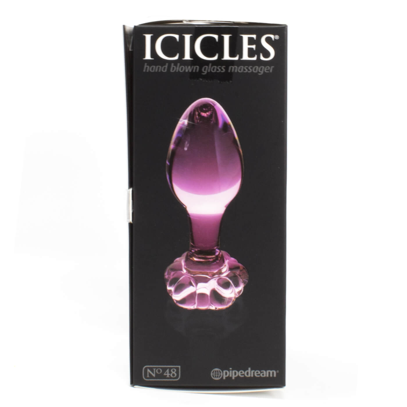 Pipedream Temperature Sensitive Icicles Flower Base No 48 Glass Butt Plug