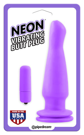 Neon Vibrating Butt Plug