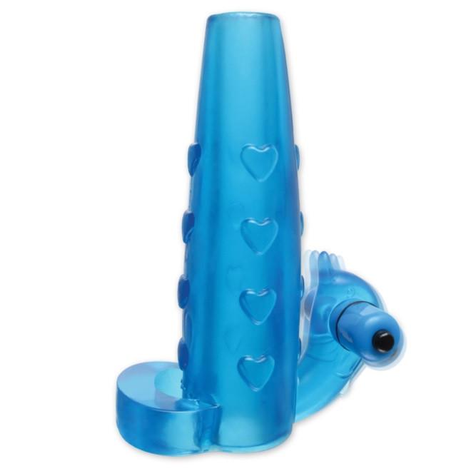 Deluxe Vibrating Waterproof Jelly Penis Enhancer w/ Clitoral Stimulator