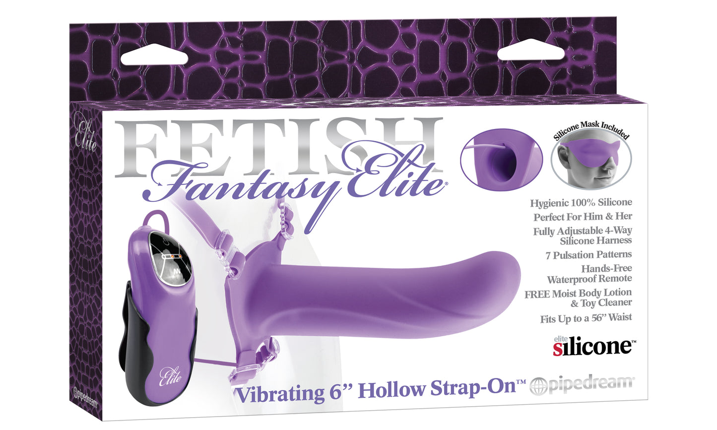 Fetish Fantasy Elite 6" Vibrating Hollow Strap-On