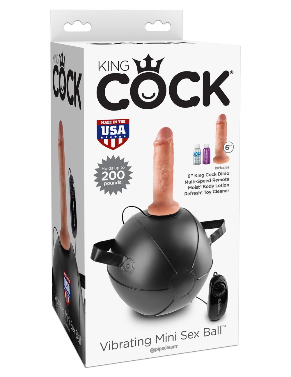 Vibrating Mini Sex Ball with 6" Dildo