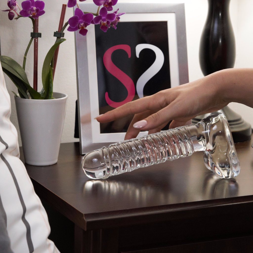 Icicles No. 63 Textured Swirly Glass Dildo