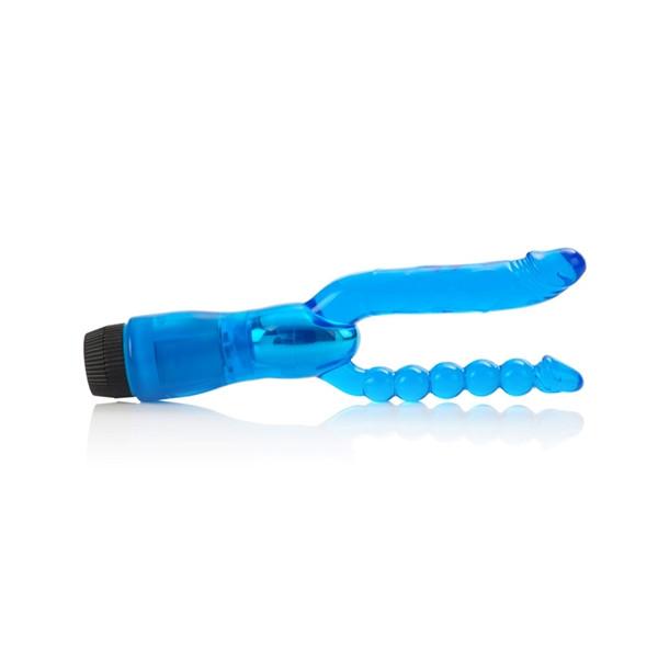 Dual Penetrator Realistic 5 Inch Vibrator Anal Bead Combo