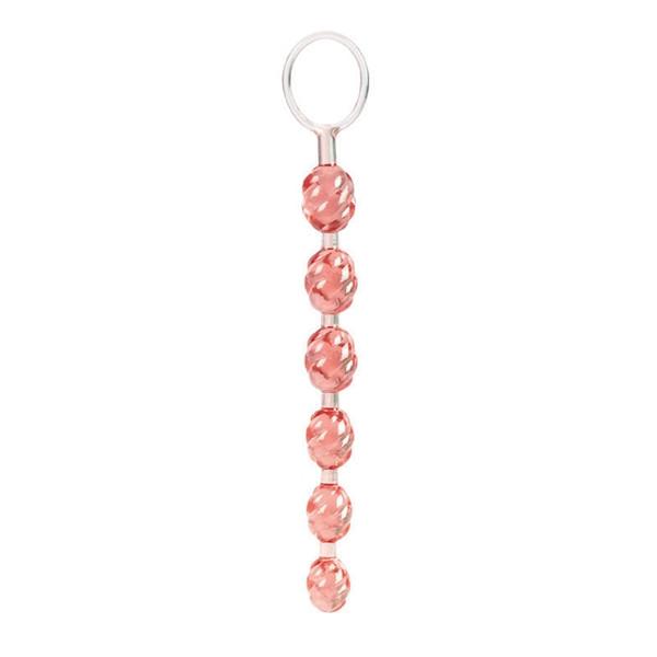 Swirl PVC Pleasure Beads With Retrieval Ring