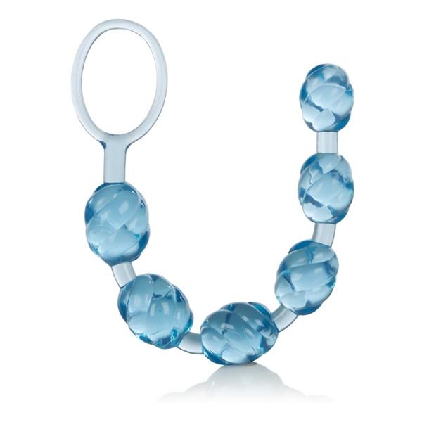 Swirl PVC Pleasure Beads With Retrieval Ring