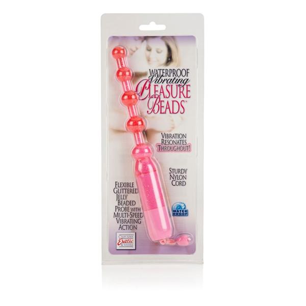 Waterproof Vibrating Pleasure Beads in Pink