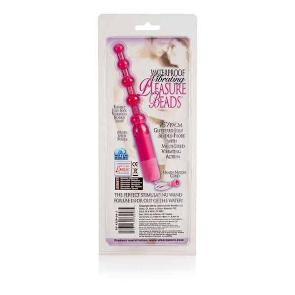 Waterproof Vibrating Pleasure Beads in Pink