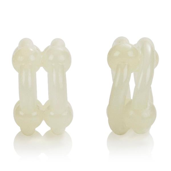 Silicone Island Ring Double Stacker in Glow in the Dark