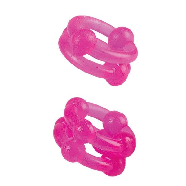Silicone Island Ring Double Stacker in Glow in the Dark