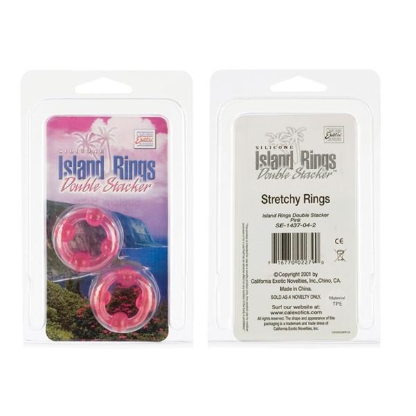 Silicone Island Ring Double Stacker in Glow in the Dark