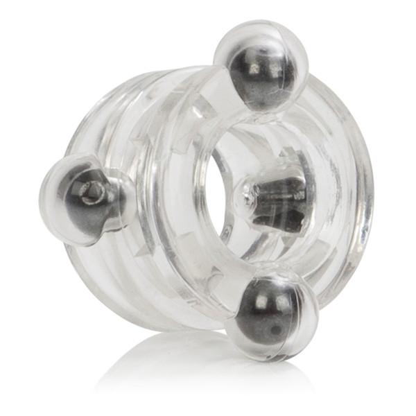 Magnetic Power Double Cock Ring in Clear and Blue
