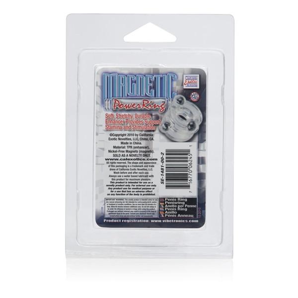 Magnetic Power Double Cock Ring in Clear and Blue