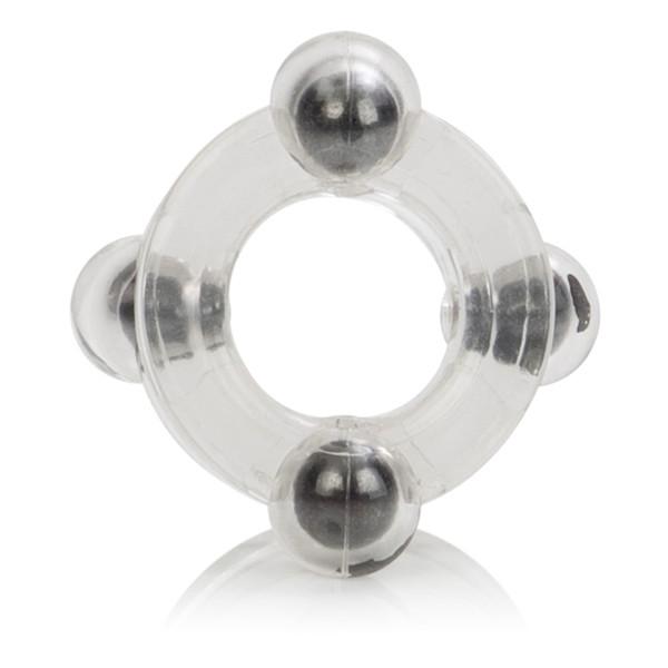Magnetic Power Double Cock Ring in Clear and Blue