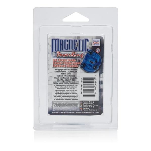 Magnetic Power Double Cock Ring in Clear and Blue
