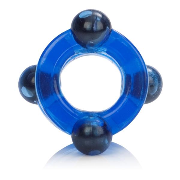 Magnetic Power Double Cock Ring in Clear and Blue