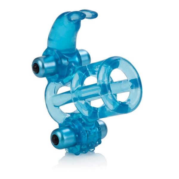 Double Trouble Vibrating Support System in Blue