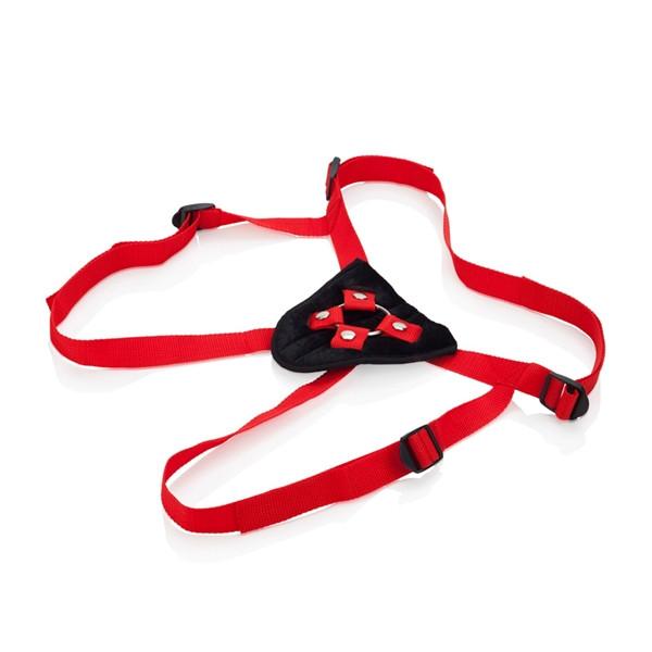 Sophia's Red Rider Harness and G-Spot Strap-On Dildo