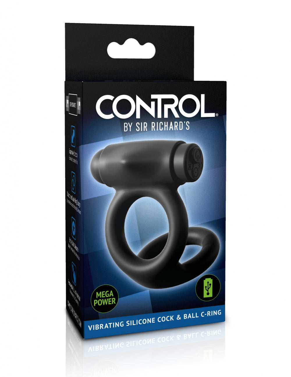 CONTROL by Sir Richard's Vibrating Silicone Cock & Ball C-Ring