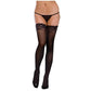 Lace Top Thigh High Black O/S