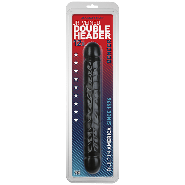 Doc Johnson Jr. Double Header 12 Inch Black Bender Dildo