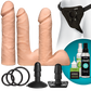 Vac-U-Lock Dual Density UltraSKYN Strap-On & Harness Kit - 2 Color Options!
