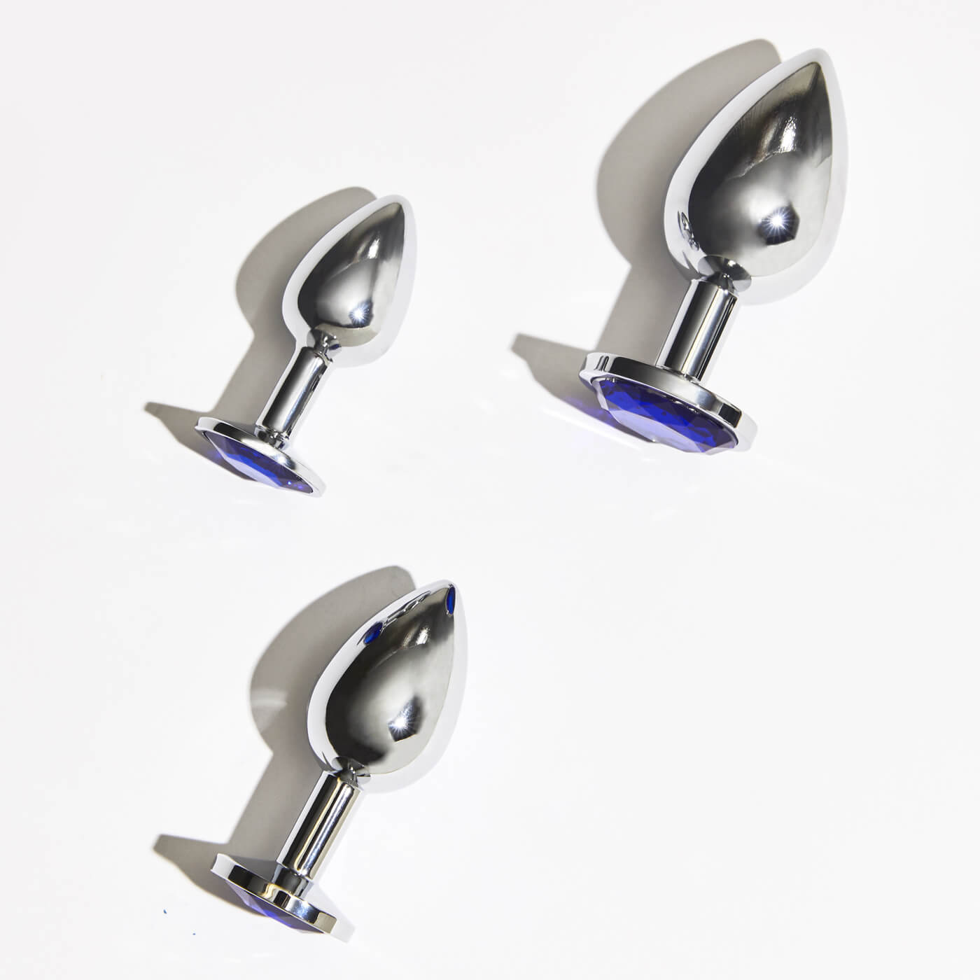 Backdoor Bliss Solid Stainless Steel Jewelled Butt Plug Set